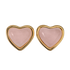 Aretes de Corazón Nadia - Cuarzo Rosa