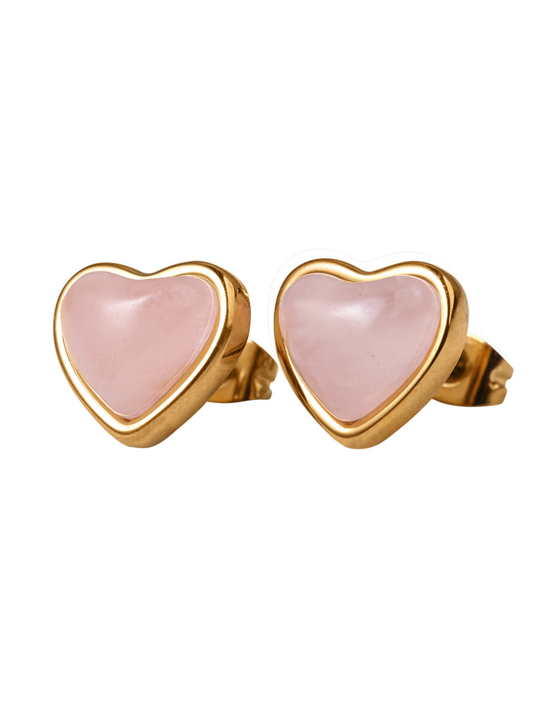 Set de Corazón Nadia - Cuarzo Rosa