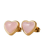 Set de Corazón Nadia - Cuarzo Rosa