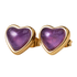 Aretes de Corazón Nadia - Amatista