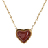 Collar de Corazón Nadia - Ágata Roja