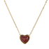 Collar de Corazón Nadia - Ágata Roja