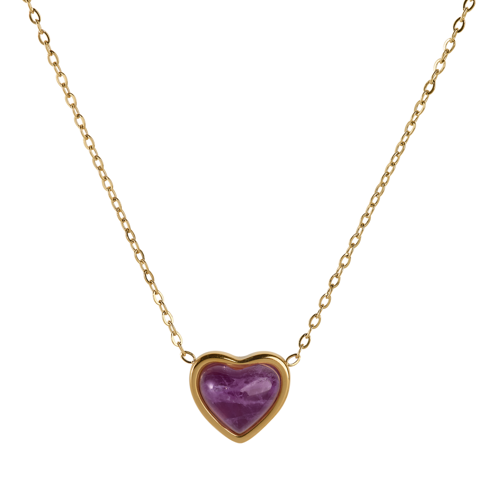 Collar de Corazón Nadia - Amatista