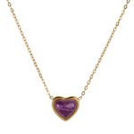 Collar de Corazón Nadia - Amatista