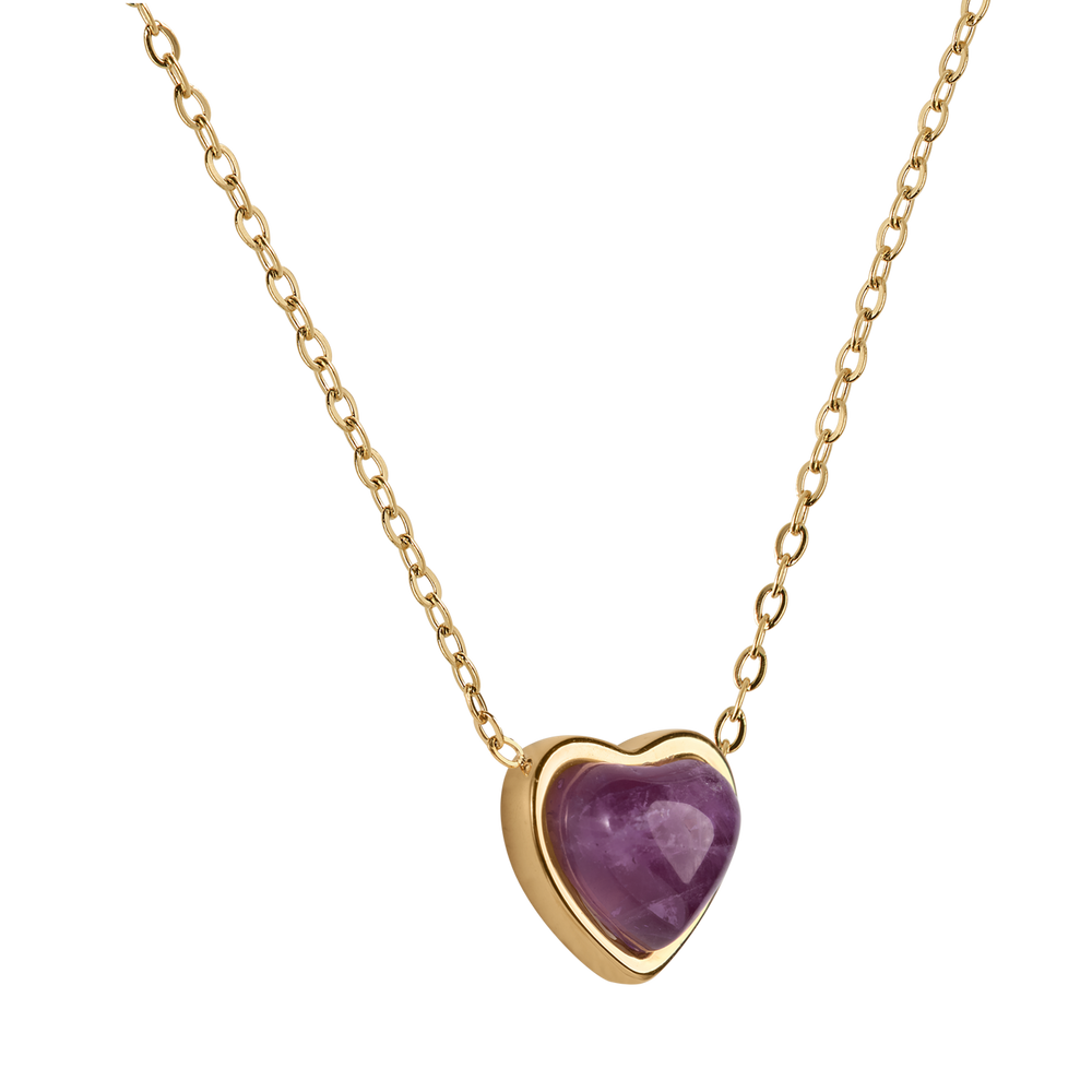 Collar de Corazón Nadia - Amatista