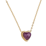 Collar de Corazón Nadia - Amatista
