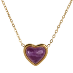 Collar de Corazón Nadia - Amatista