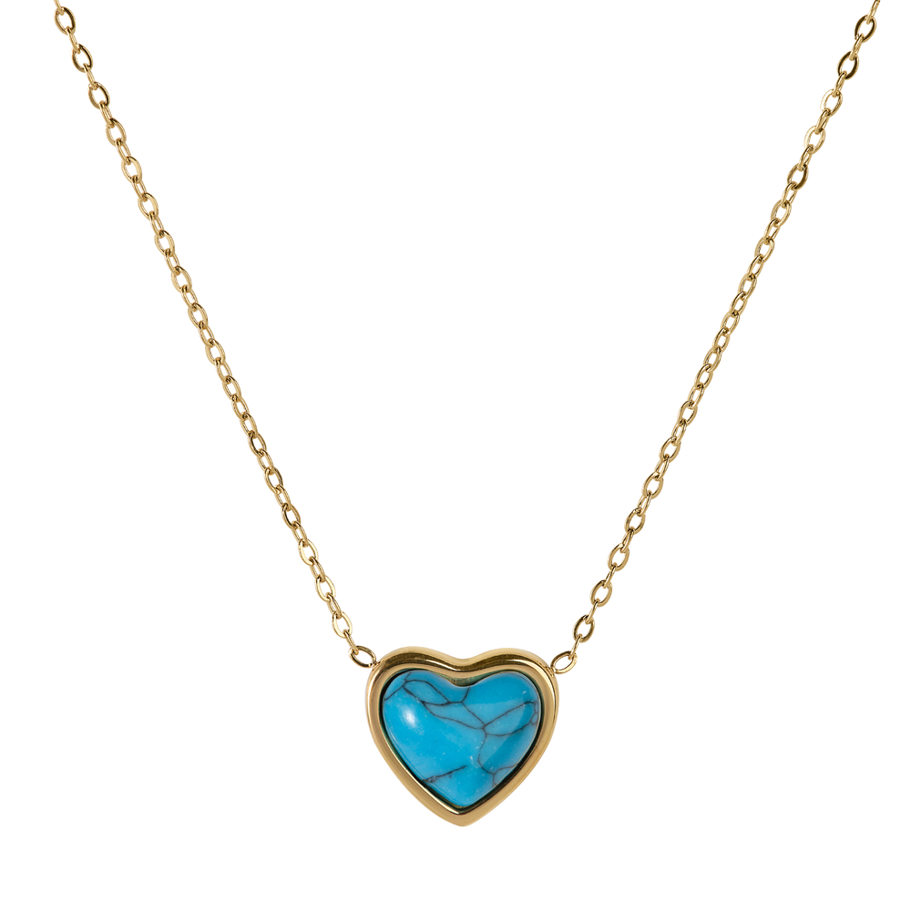 Collar de Corazón Nadia - Turquesa