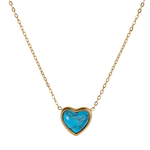 Collar de Corazón Nadia - Turquesa