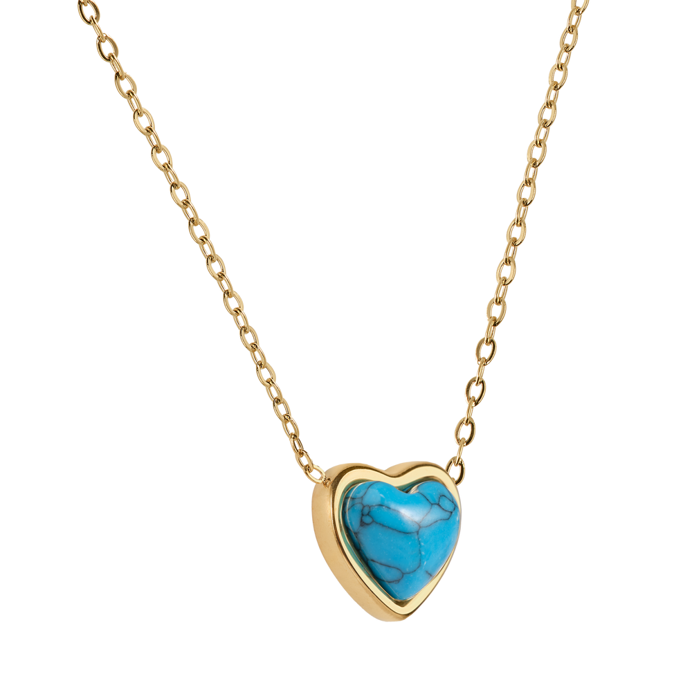 Collar de Corazón Nadia - Turquesa