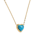 Collar de Corazón Nadia - Turquesa