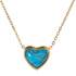 Collar de Corazón Nadia - Turquesa