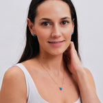 Collar de Corazón Nadia - Turquesa