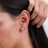 Aretes de Corazón Nadia - Cuarzo Rosa