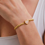 Pulsera de Corazón Nadia - Cuarzo Rosa