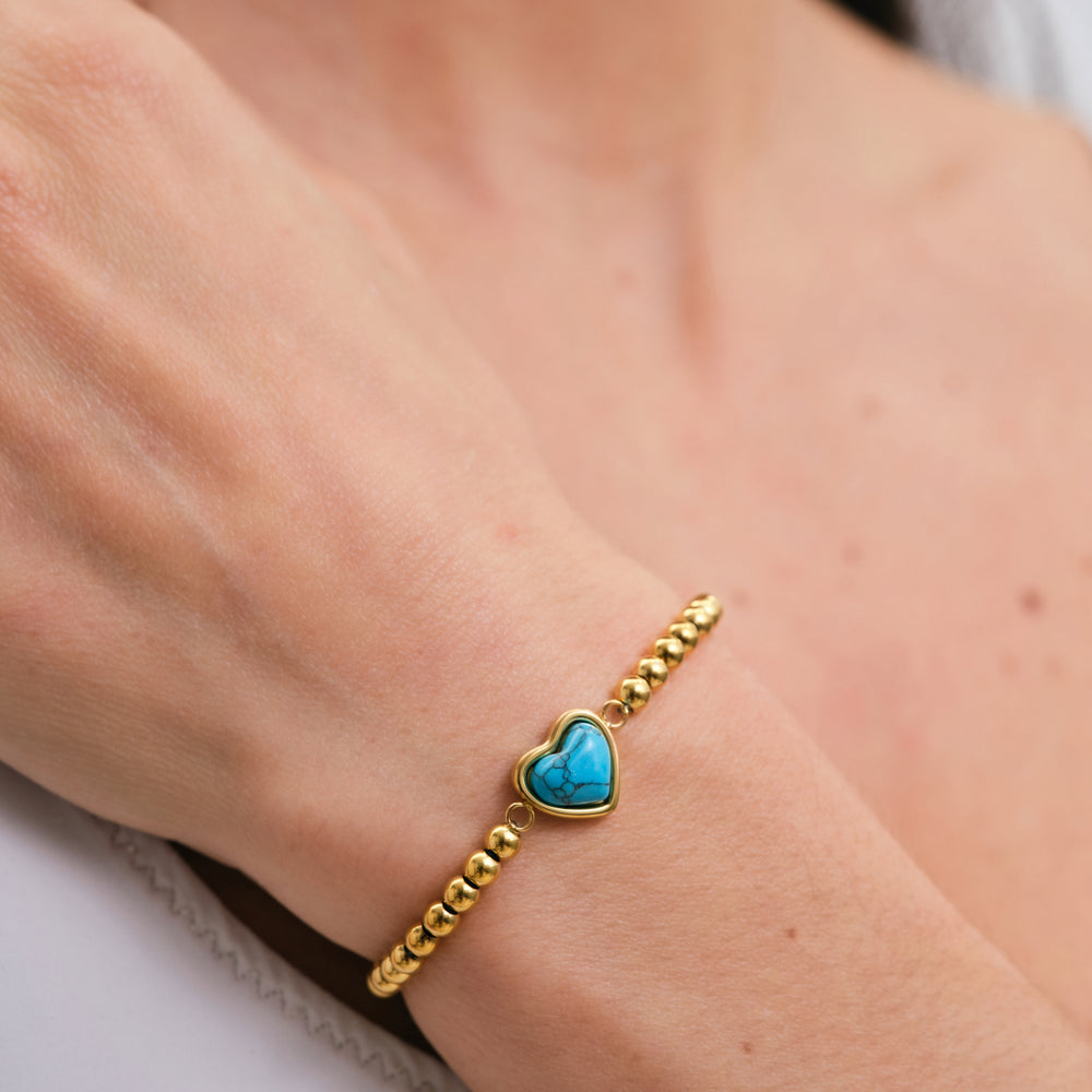 Pulsera de Corazón Nadia - Turquesa