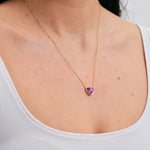 Collar de Corazón Nadia - Amatista
