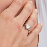 Anillo de Corazón Aida - Plata 9