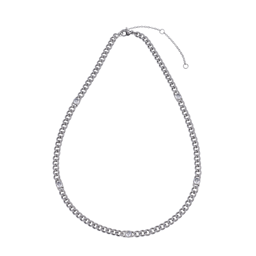 Collar tipo Cadena Kary - Plata