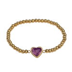 Pulsera de Corazón Nadia - Amatista