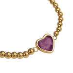 Pulsera de Corazón Nadia - Amatista