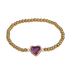 Pulsera de Corazón Nadia - Amatista
