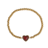 Pulsera de Corazón Nadia - Ágata Roja