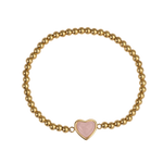 Pulsera de Corazón Nadia - Cuarzo Rosa