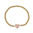 Pulsera de Corazón Nadia - Cuarzo Rosa