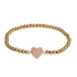 Pulsera de Corazón Nadia - Cuarzo Rosa