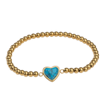 Pulsera de Corazón Nadia - Turquesa