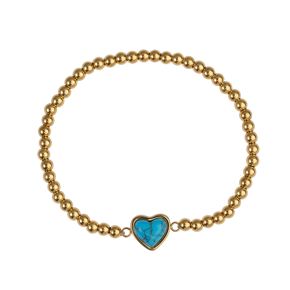 Pulsera de Corazón Nadia - Turquesa