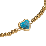 Pulsera de Corazón Nadia - Turquesa