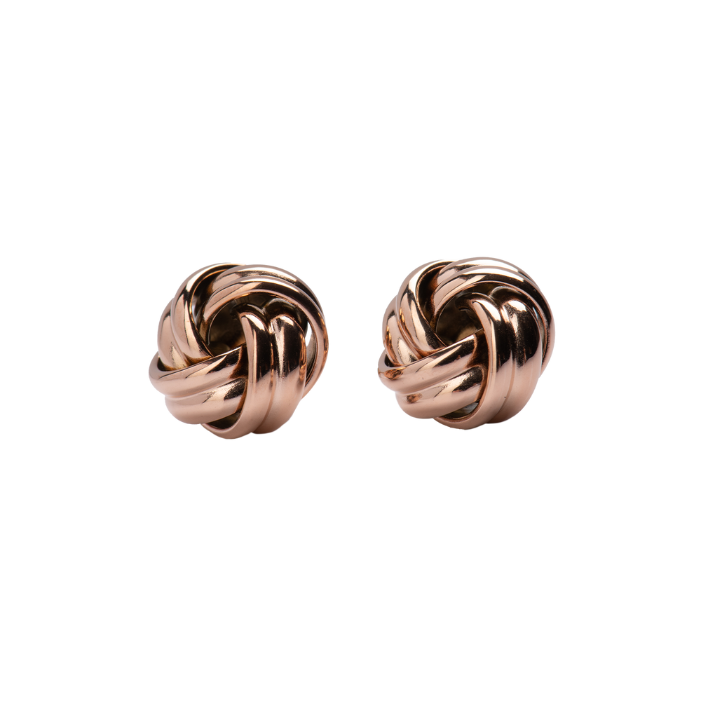 Aretes Nudo Knot - Oro Rosa