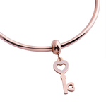 Charm de Llave Corazón Fiona - Oro Rosa