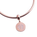 Charm Huellitas de Bebé Capri - Oro Rosa y Rosa