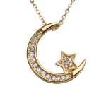 Collar Luna y Estrella - Oro