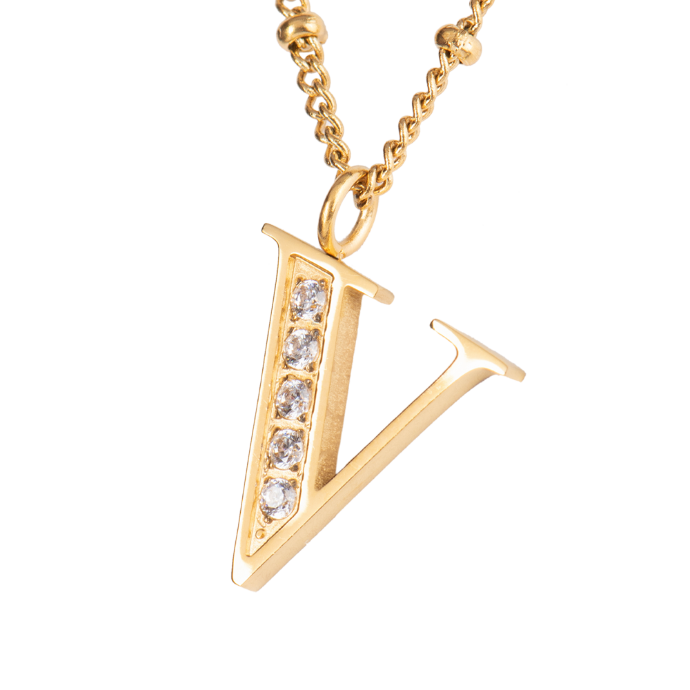 Collar Luckyly Olga con Letra V