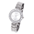 Reloj con zirconia plata minimalista