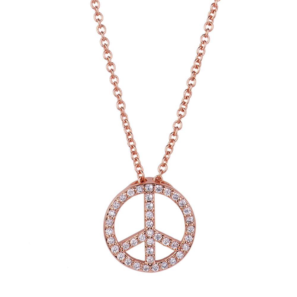 Collar Peace & Love - Oro Rosa