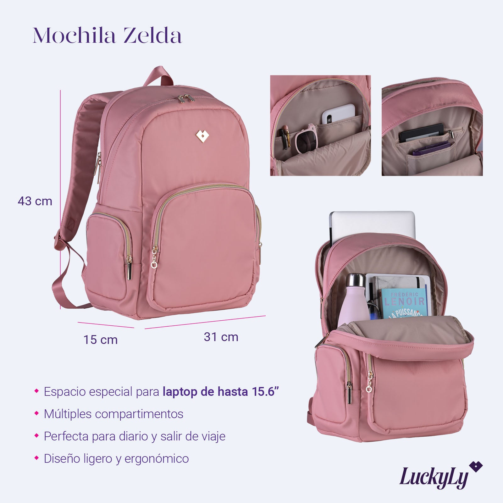 Mochila Bolsa Laptop Dama Mochila Porta Laptop Mujer Porta