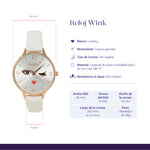Reloj Wink - Blanco con Oro Rosa